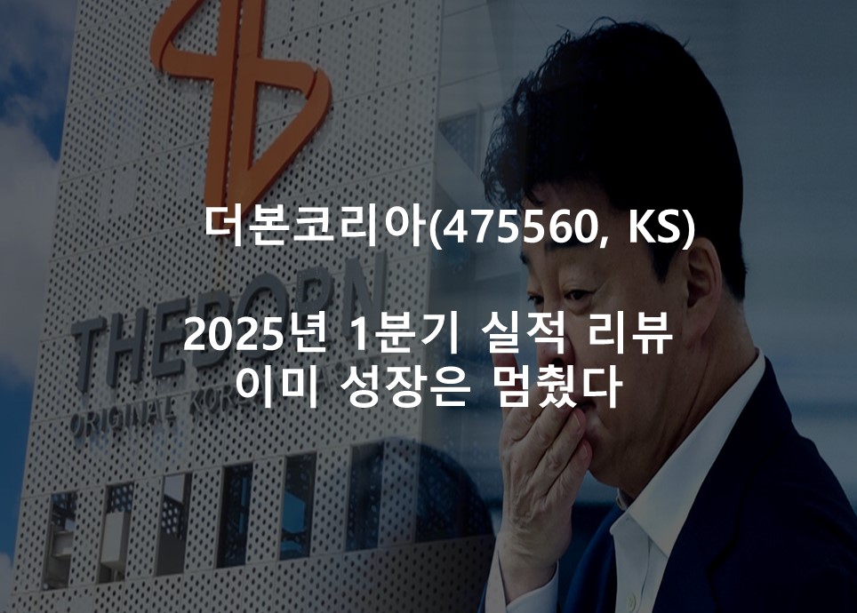 2025년 1분기 실적 리뷰 <br /> 이미 성장은 멈췄다